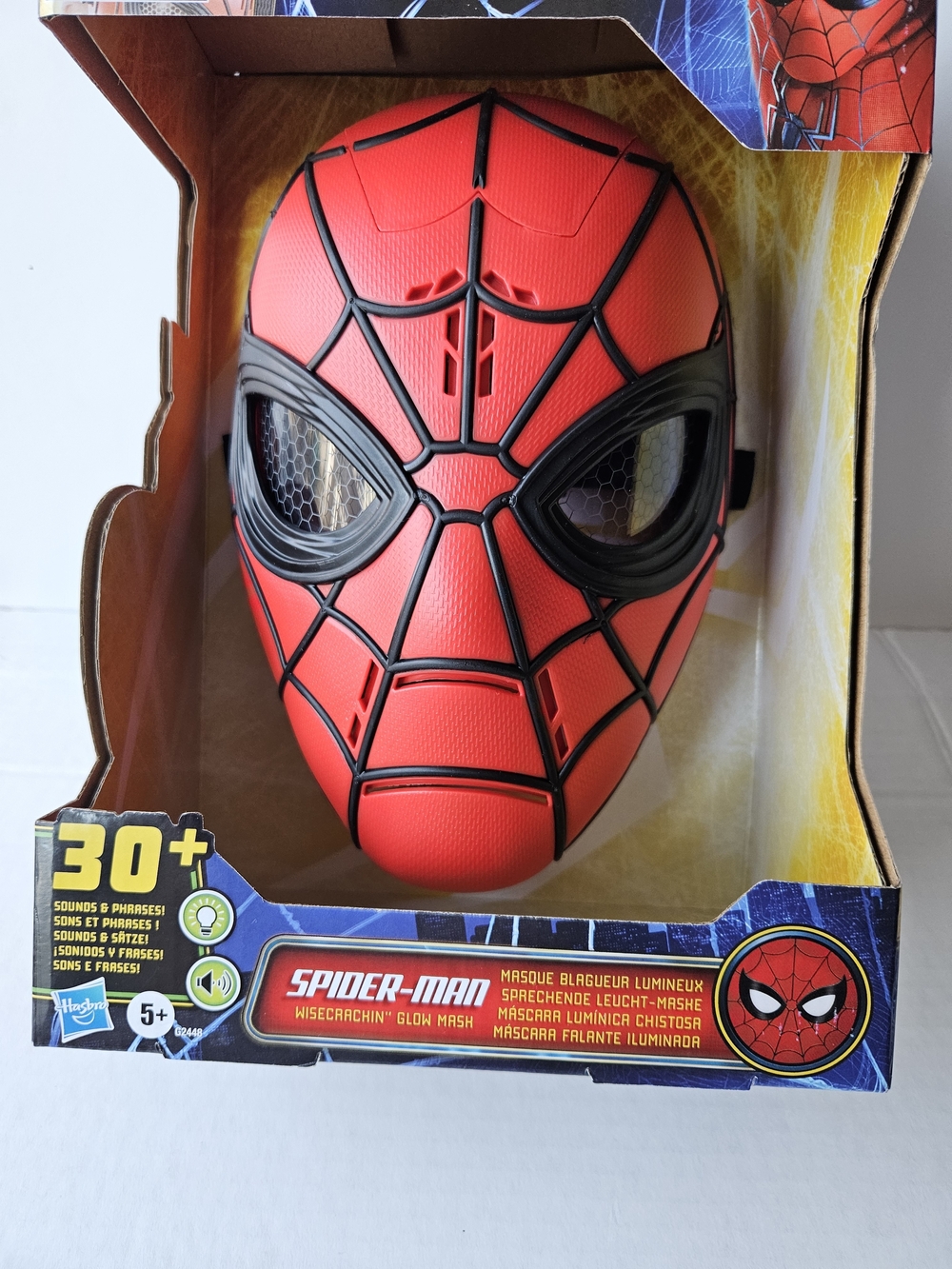 is the Marvel Studios Spider-Man: Brand New Day Wisecrackin' Glow Mask by Hasbro